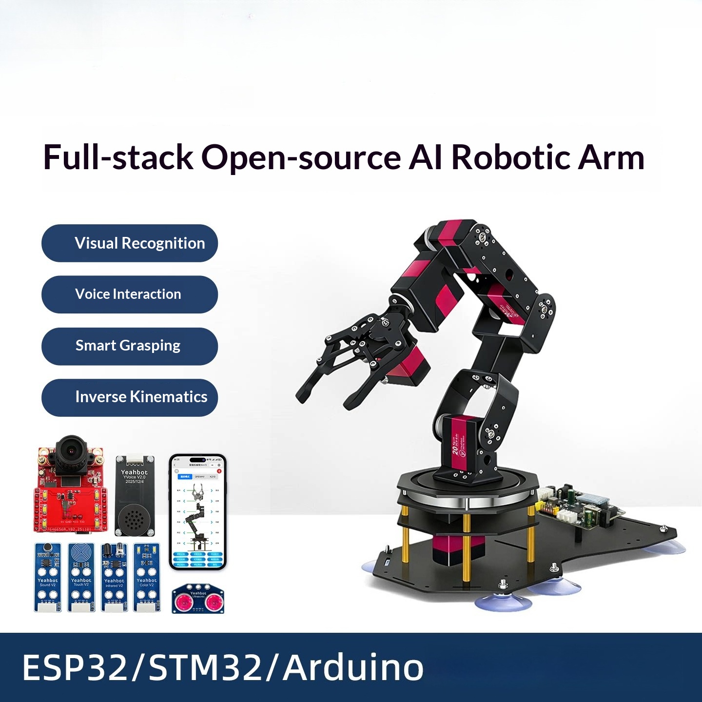 Stm32 Robot - KM1 6‑Axis Open‑Source Robotic Arm AI