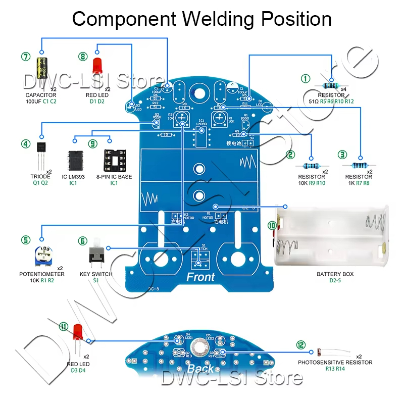 Practice Soldering Learning El - Line Follower Robot review and price