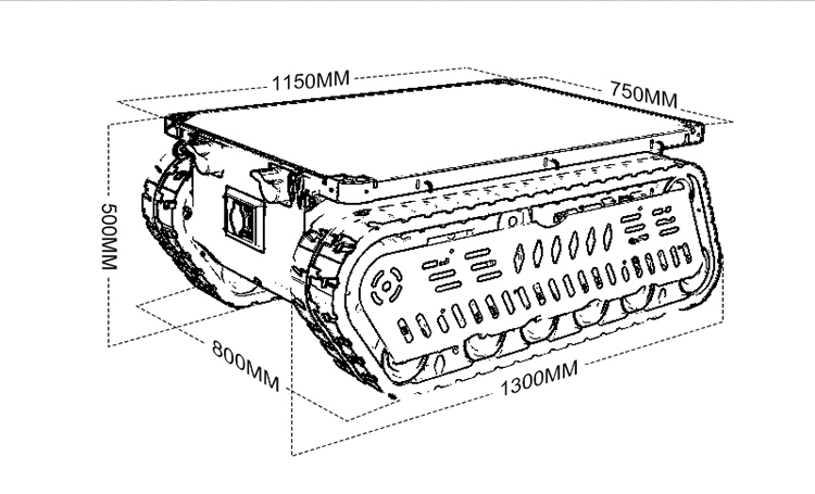 Heavy Duty Tank Chassis Robot  - Tracked Robot Chassis review and price